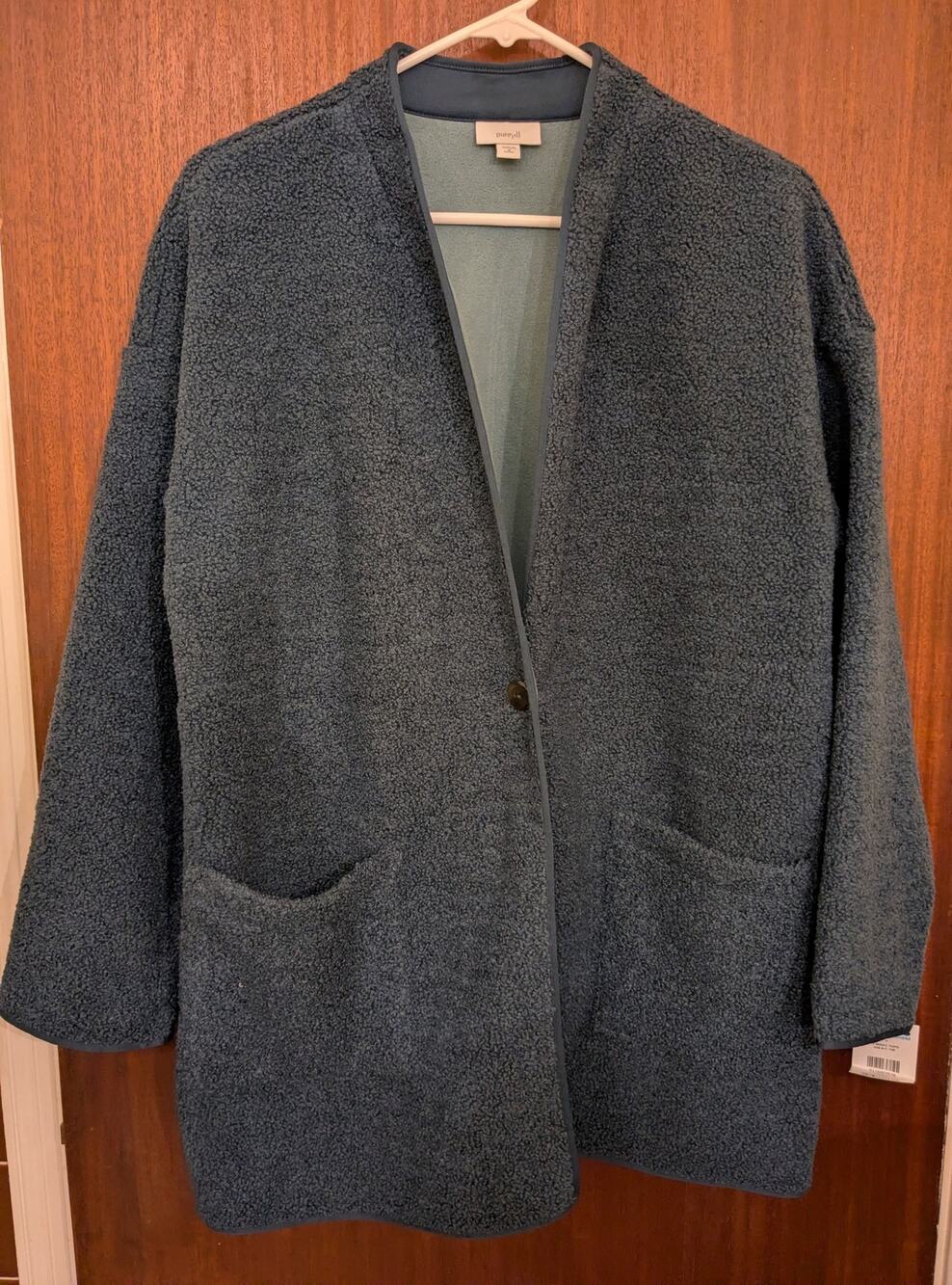 Pure Jill J. Jill Women's Sherpa Fleece Teddy Cardigan Jacket Petite Medium NWT